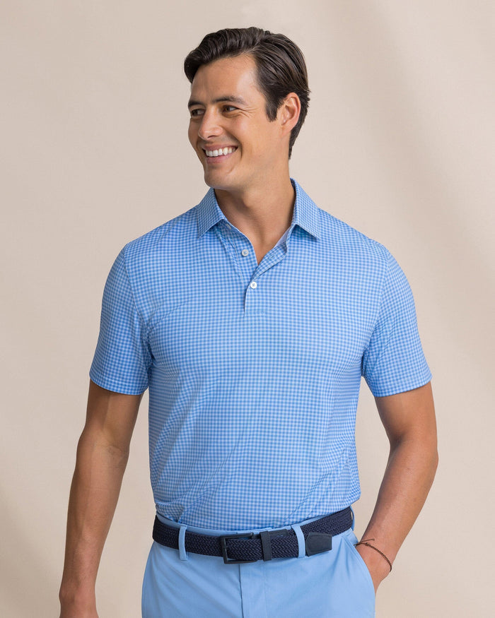 Driver Island View Gingham Printed Polo