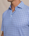 The detail view of the Southern Tide Driver Surfside Retreat Plaid Polo by Southern Tide - Ocean Channel