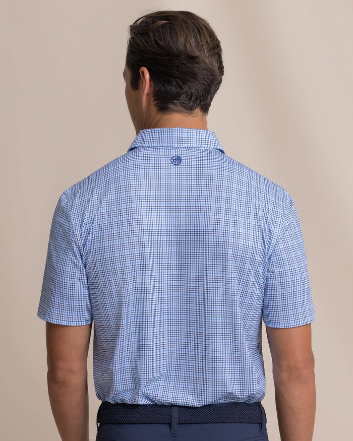 The back view of the Southern Tide Driver Surfside Retreat Plaid Polo by Southern Tide - Ocean Channel