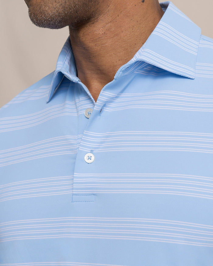 Dune Crest Stripe Coastal Breeze® Performance Polo