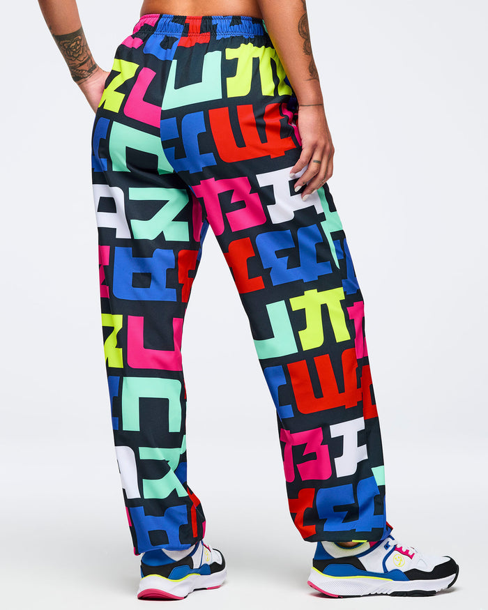 Black/Multi # Eastern Flavor Baggy Woven Pants