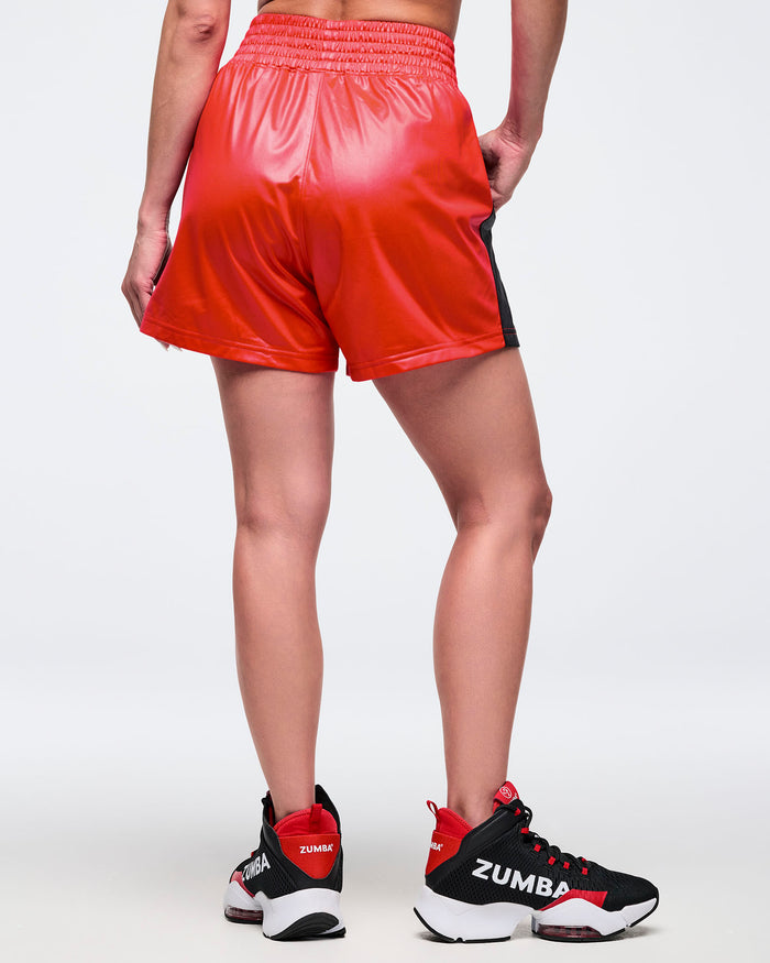 Fuego Red # Eastern Flavor Boxing Shorts With Side Inserts