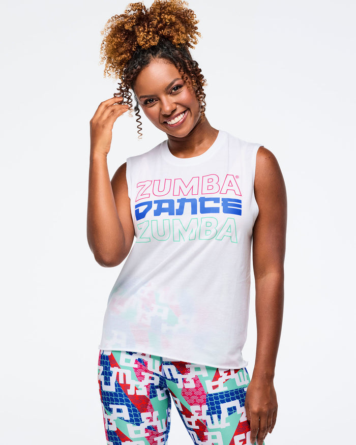 Wear It Out White # Eastern Flavor Crew Neck Muscle Tank