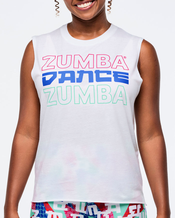 Wear It Out White # Eastern Flavor Crew Neck Muscle Tank