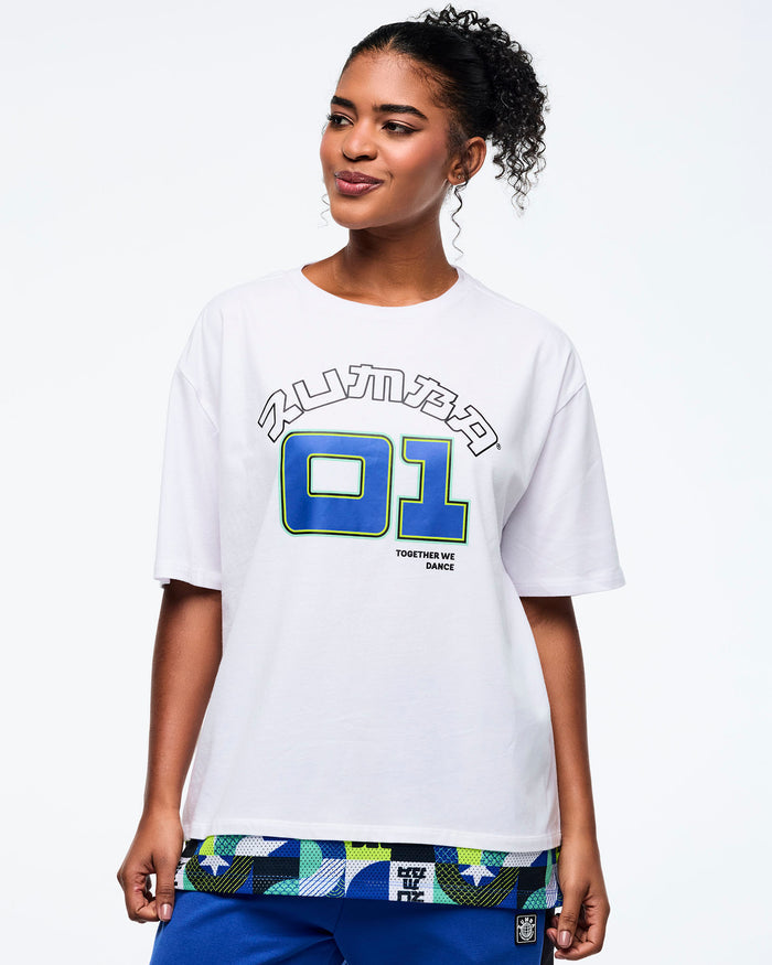 Wear It Out White # Eastern Flavor Men's Double Layered Hem Tee
