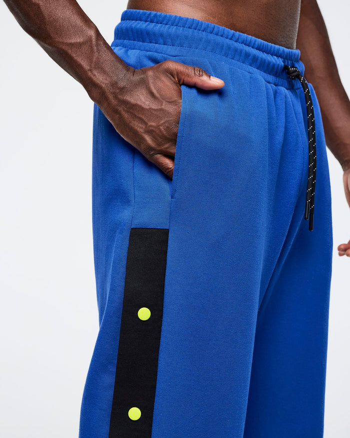 So Into Blue # Eastern Flavor Men's Side Snap Pant