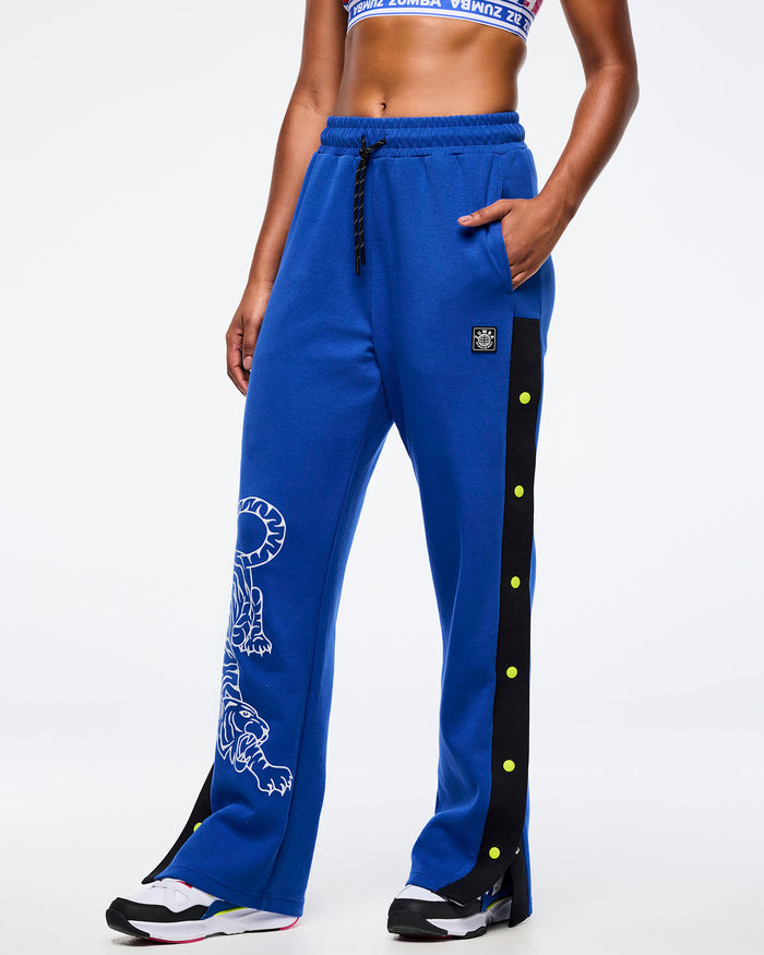 So Into Blue # Eastern Flavor Men's Side Snap Pant