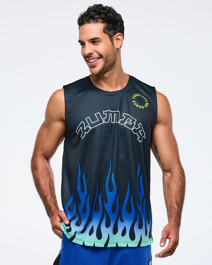 Bold Black # Eastern Flavor Men's Wide Shoulder Tank