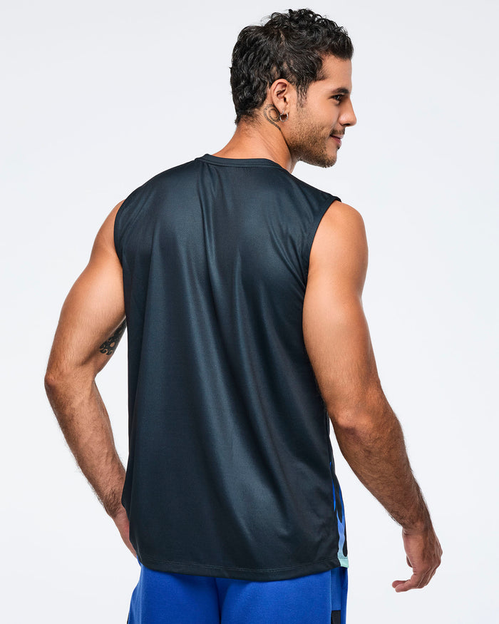 Bold Black # Eastern Flavor Men's Wide Shoulder Tank