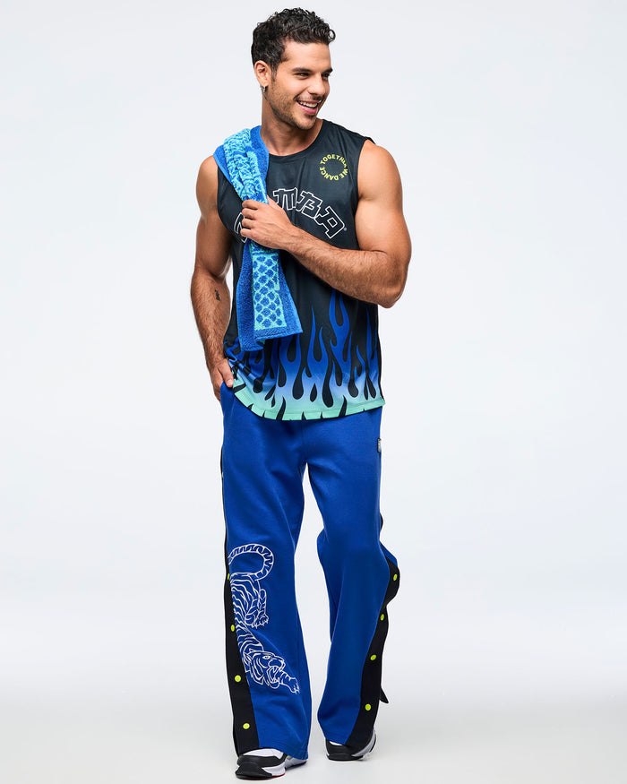 Bold Black # Eastern Flavor Men's Wide Shoulder Tank