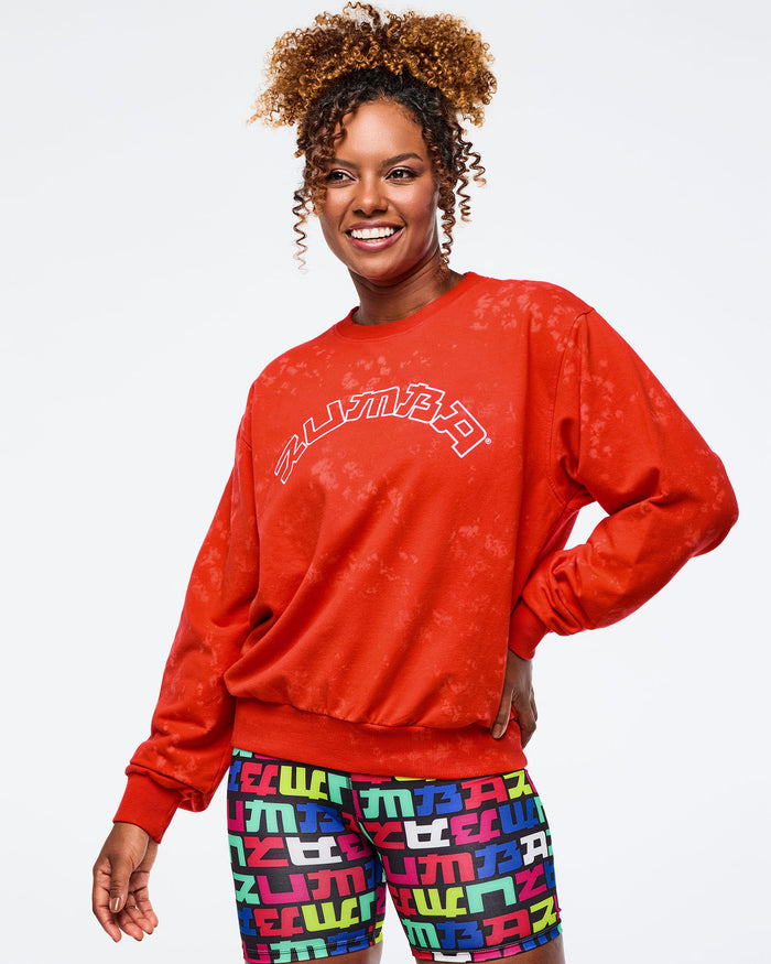 Fuego Red # Eastern Flavor Pullover Sweatshirt