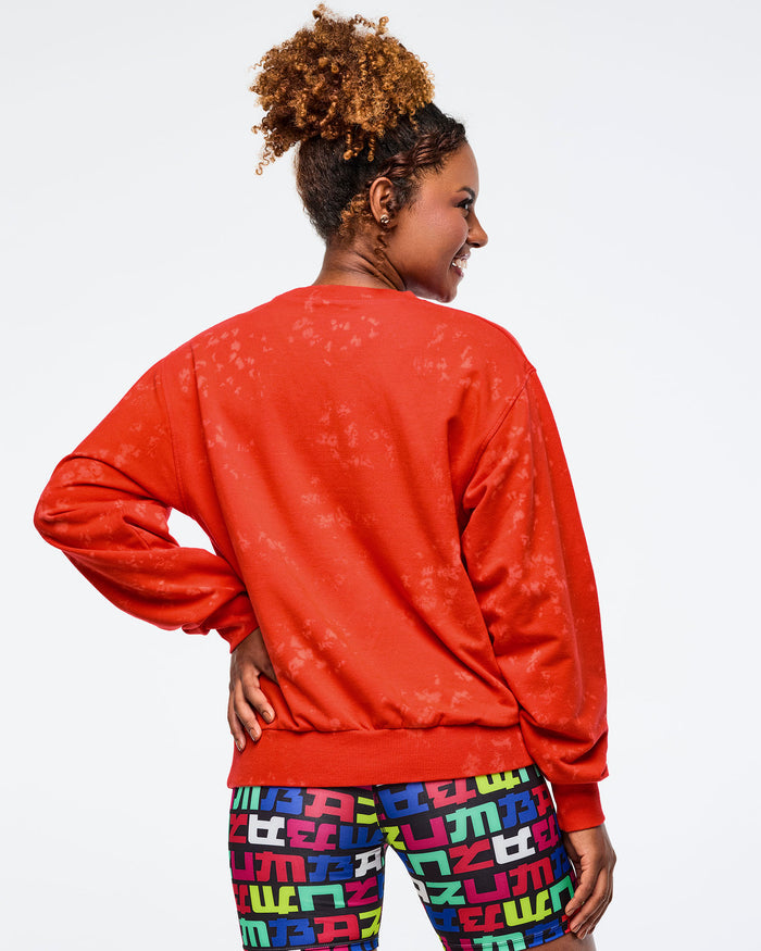 Fuego Red # Eastern Flavor Pullover Sweatshirt