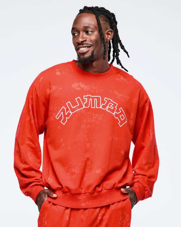 Fuego Red # Eastern Flavor Pullover Sweatshirt