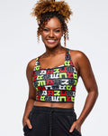 Black/Yellow # Eastern Flavor Square Neck Tank