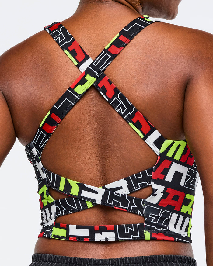 Black/Yellow # Eastern Flavor Square Neck Tank