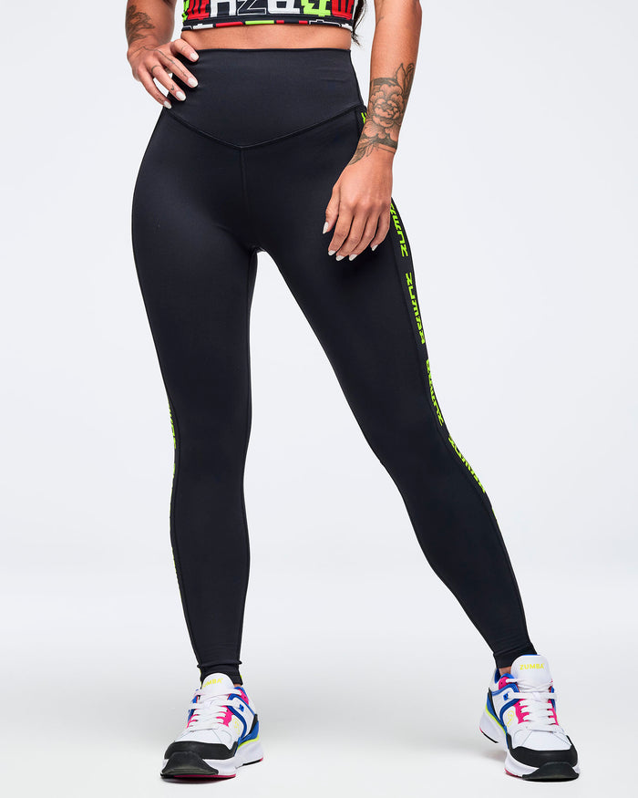 Bold Black # Eastern Flavor Ultra High Waisted Ankle Leggings