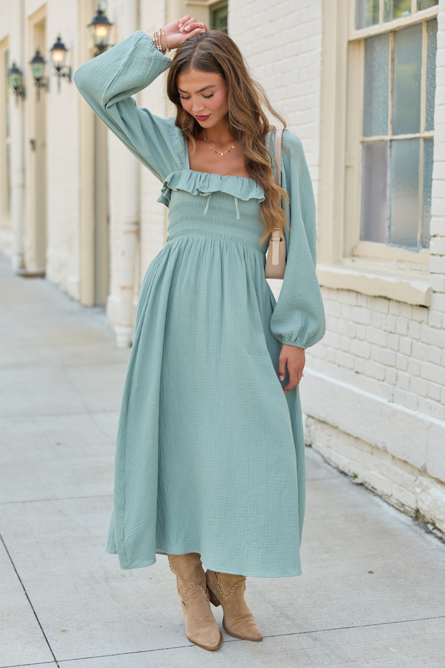 Elaine Sage Smocked Top Maxi Dress SALE