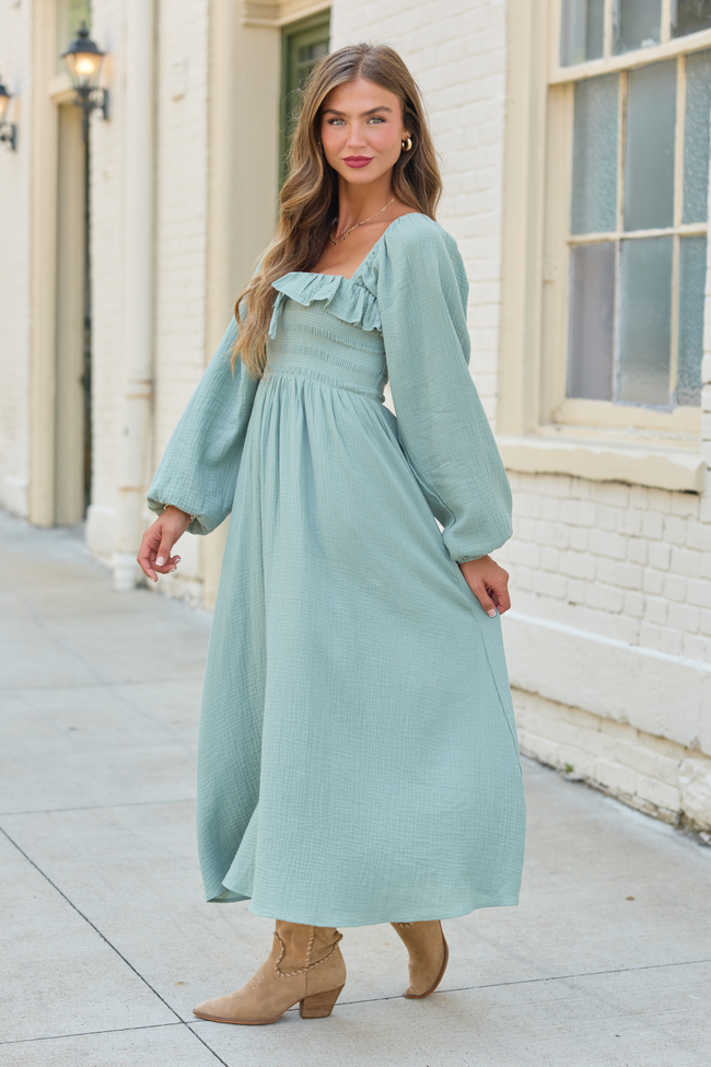 Elaine Sage Smocked Top Maxi Dress SALE
