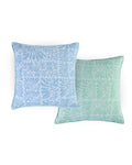 The front view of the Southern Tide Eldora Euro Sham by Southern Tide - Blue