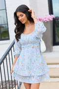 Elizabeth Blue Floral Dress FINAL SALE