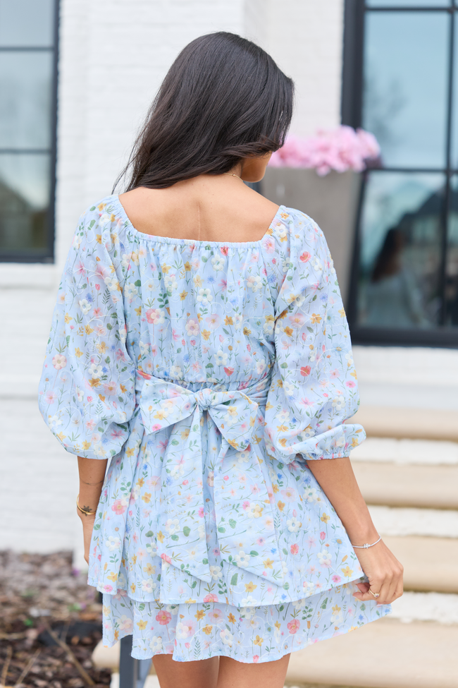 Elizabeth Blue Floral Dress FINAL SALE