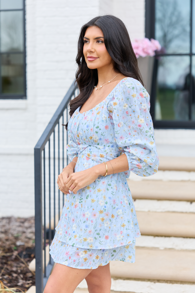 Elizabeth Blue Floral Dress FINAL SALE