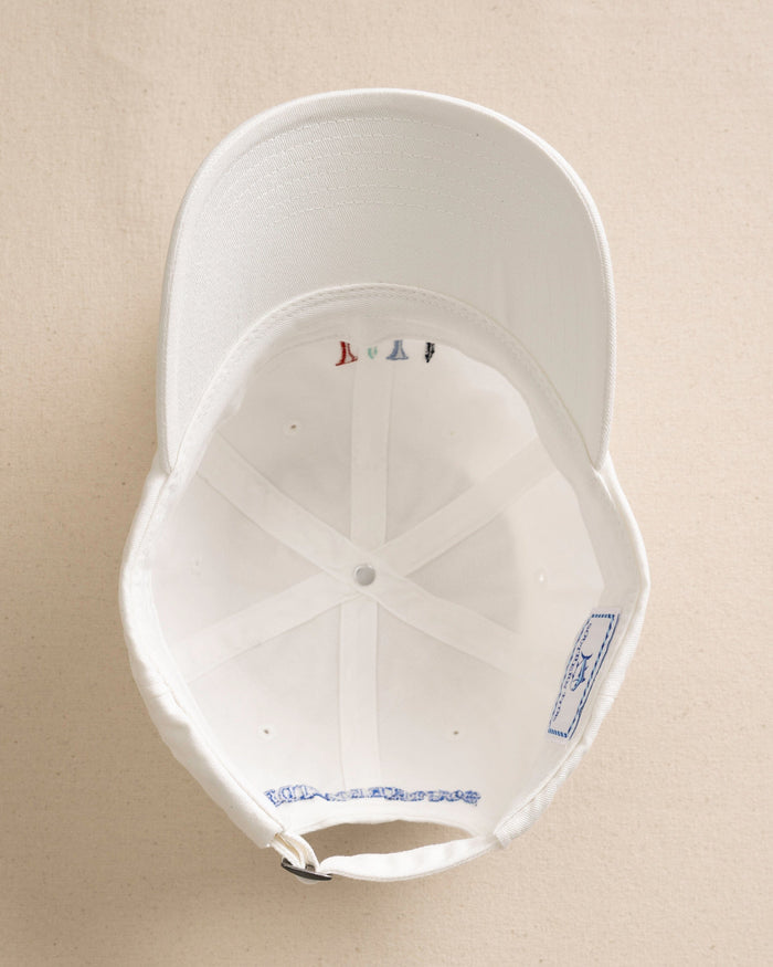 The under view of the Southern Tide Embroidered ST x Match South Hat by Southern Tide - Golf Tees