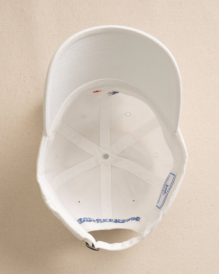 The under view of the Southern Tide Embroidered ST x Match South Hat by Southern Tide - Fishing Lure