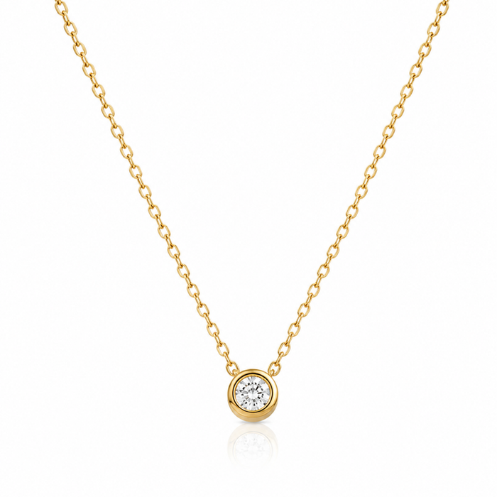 Emma Diamond Pendant Gold Necklace