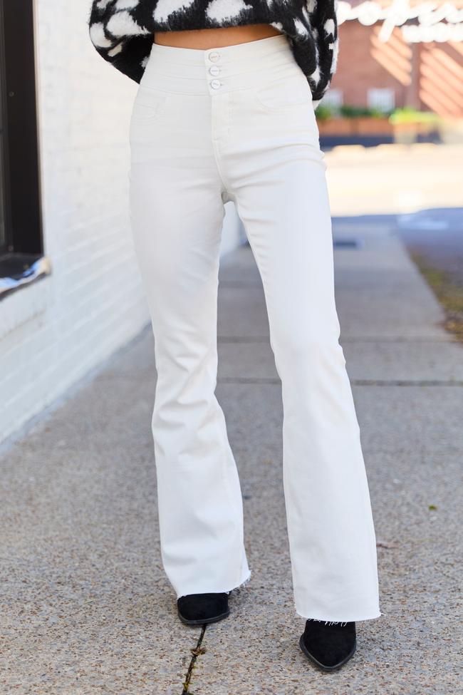 Esther White Flare Leg Jeans FINAL SALE