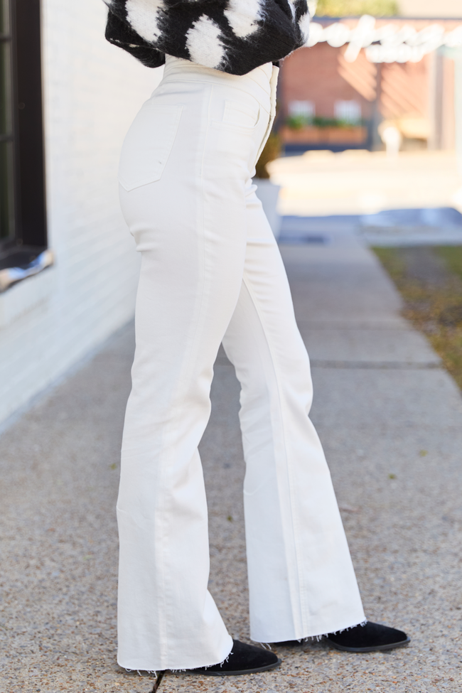 Esther White Flare Leg Jeans FINAL SALE