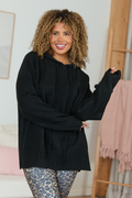 Etta Black Hooded Sweater FINAL SALE