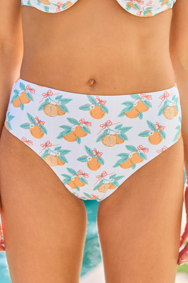 Everyday Fanta-Sea Orange Print Printed Bikini Bottom FINAL SALE