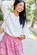 Fallon Ivory V-Neck Sweater