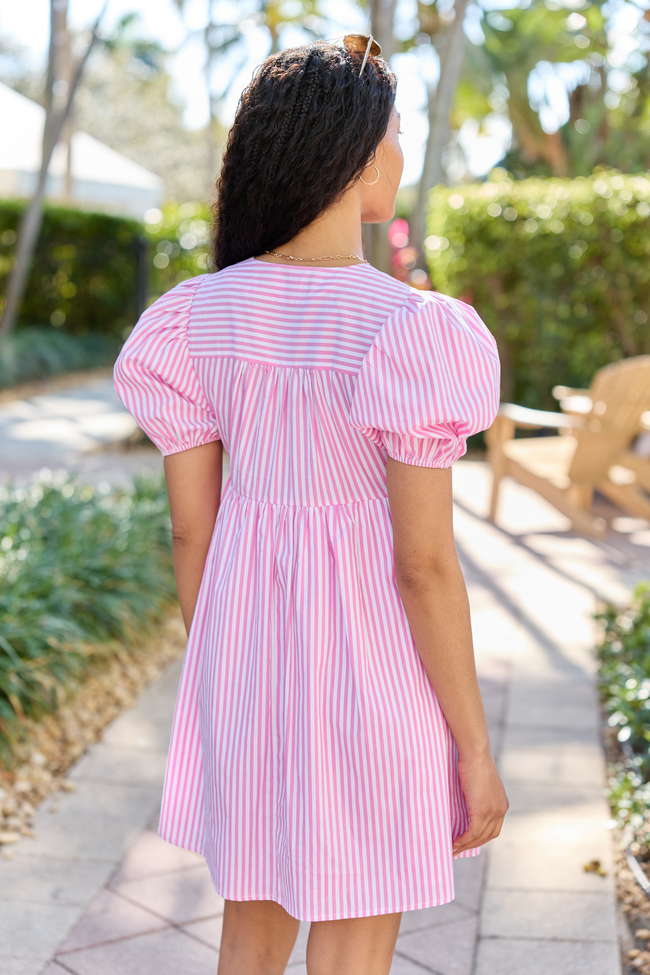 Fern Pink Striped Dress FINAL SALE