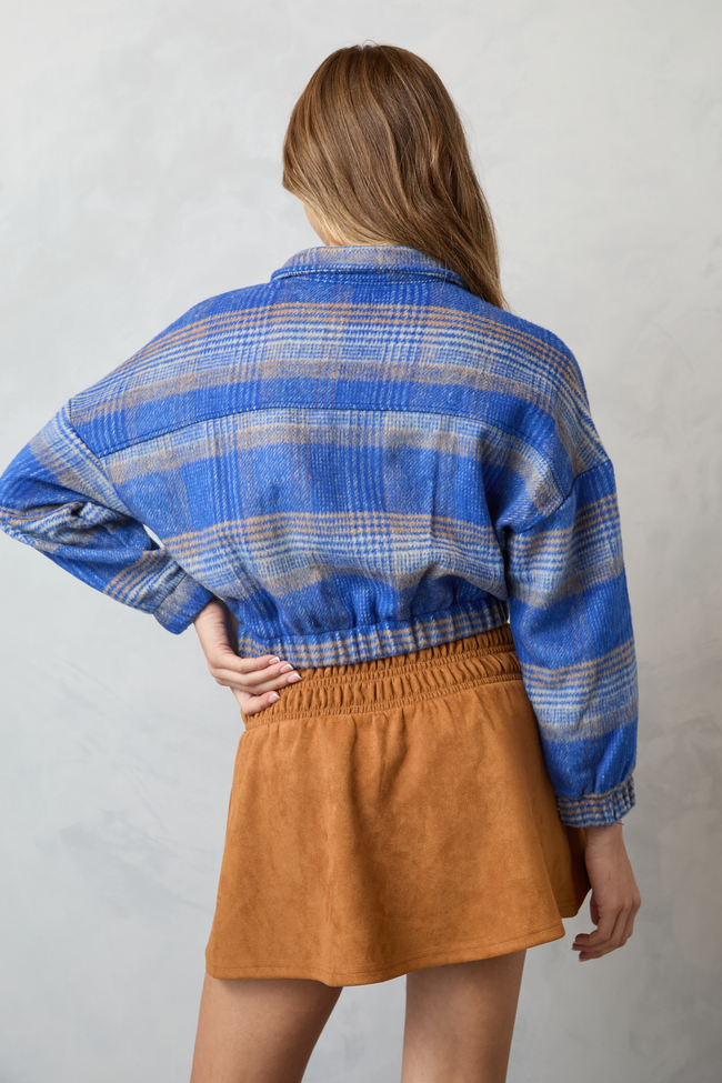 Finley Blue Plaid Jacket FINAL SALE
