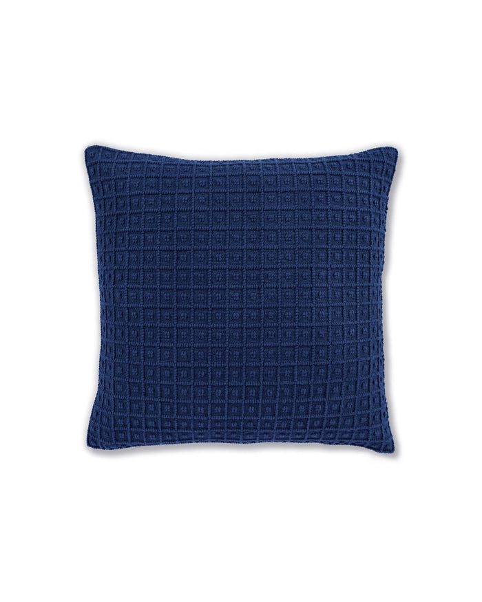 The front view of the Southern Tide Finn Square Decorative Pillow by Southern Tide - Navy