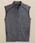 The front view of the Southern Tide Florida Gators Baybrook Heather Vest by Southern Tide - Heather Black