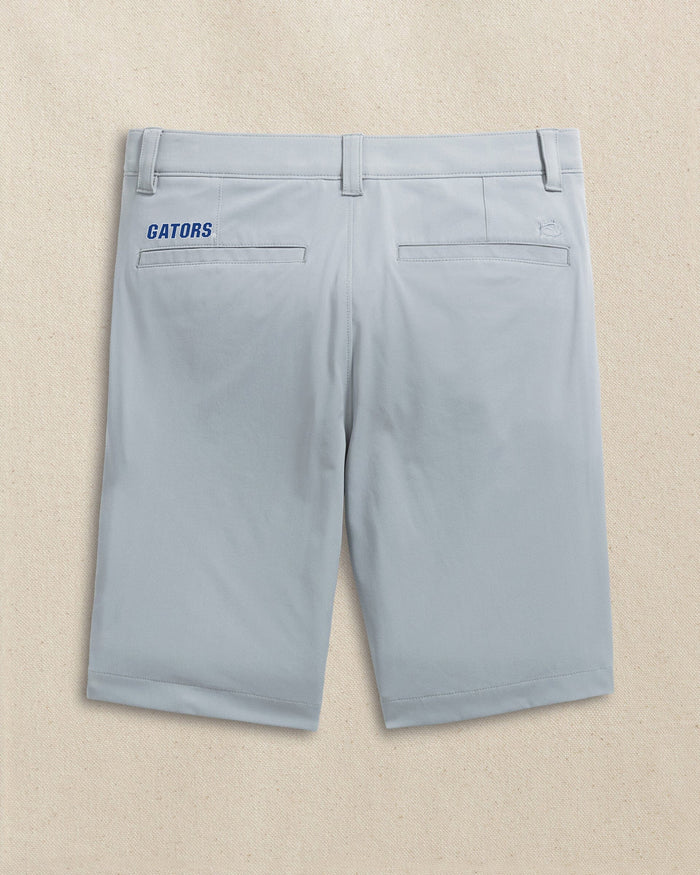 The back view of the Southern Tide Florida Gators brrr°®-die 8" Performance Short by Southern Tide - Steel Grey