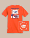 The back view of the Florida Gators Fishing Flag T-Shirt by Southern Tide - Endzone Orange