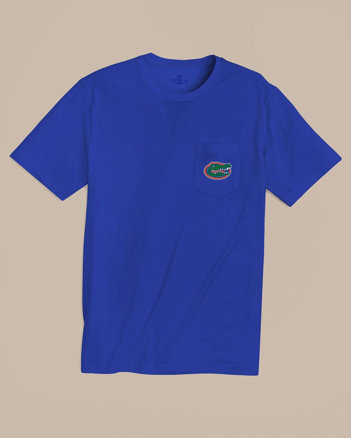 The front view of the Southern Tide Florida Gators Gameday Embroidered Short Sleeve T-Shirt by Southern Tide - University Blue