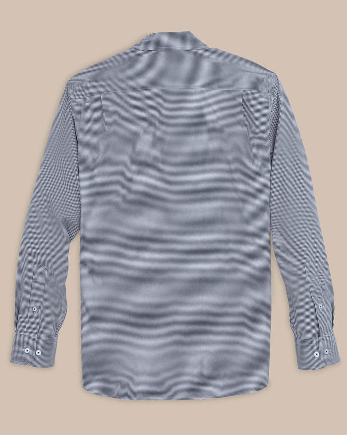 The back view of the Florida Gators Gingham Button Down Shirt by Southern Tide - Navy