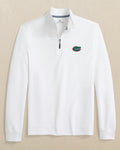 The front view of the Southern Tide Florida Gators Schooner Quarter Zip by Southern Tide - Classic White