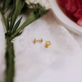 Flower Flat Back Stud Earrings