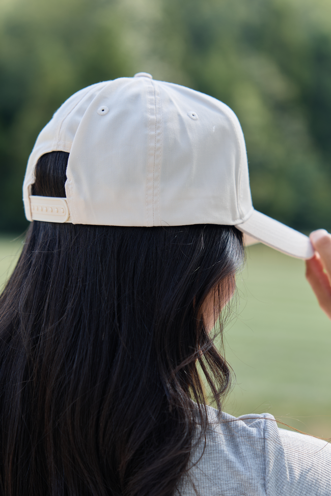 Football Natural/Khaki Embroidered Trucker Hat