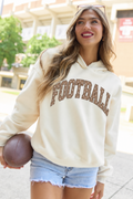 Football Polka Dot Cream Graphic Hoodie