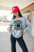 Football Season Light Grey Graphic Sweatshirt