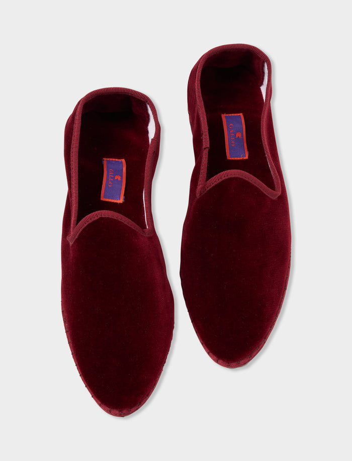 Friulane donna velluto bordò tinta unita - Gallo 1927 - Official Online Shop