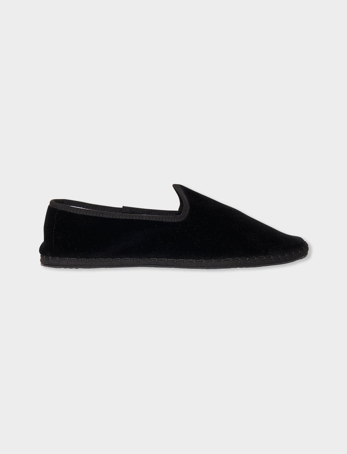 Friulane donna velluto nero tinta unita - Gallo 1927 - Official Online Shop