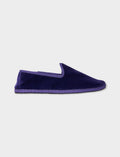 Friulane donna velluto viola tinta unita - Gallo 1927 - Official Online Shop